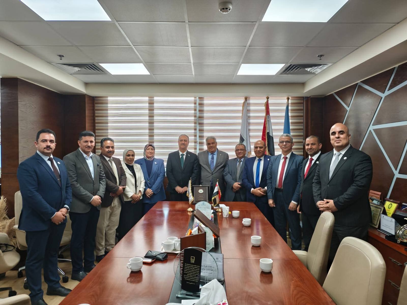 السيد رئيس جامعة الفلوجة يبحث مع رئيس جامعة برج العرب التكنولوجية سبل تعزيز التعاون العلمي والأكاديمي