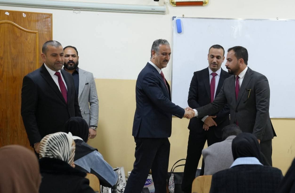 The university president is monitoring the examination process in the colleges.