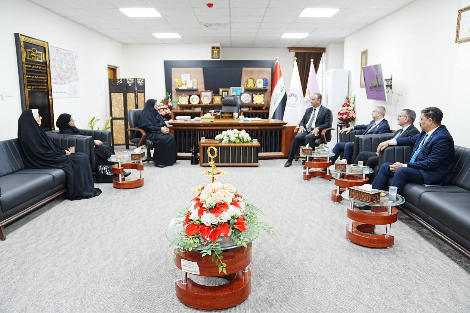 University President Receives Al-Zahra University Delegation