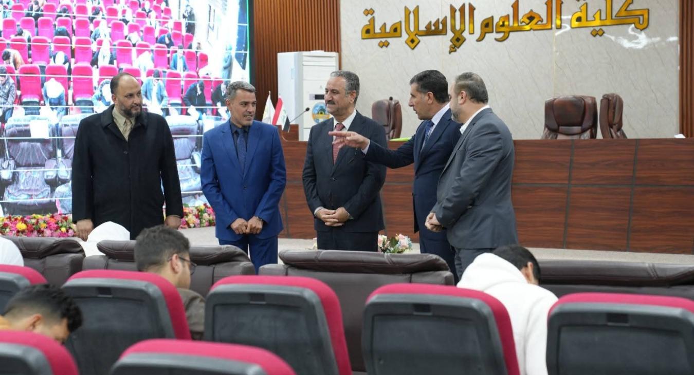 The university president is monitoring the examination process in the colleges.