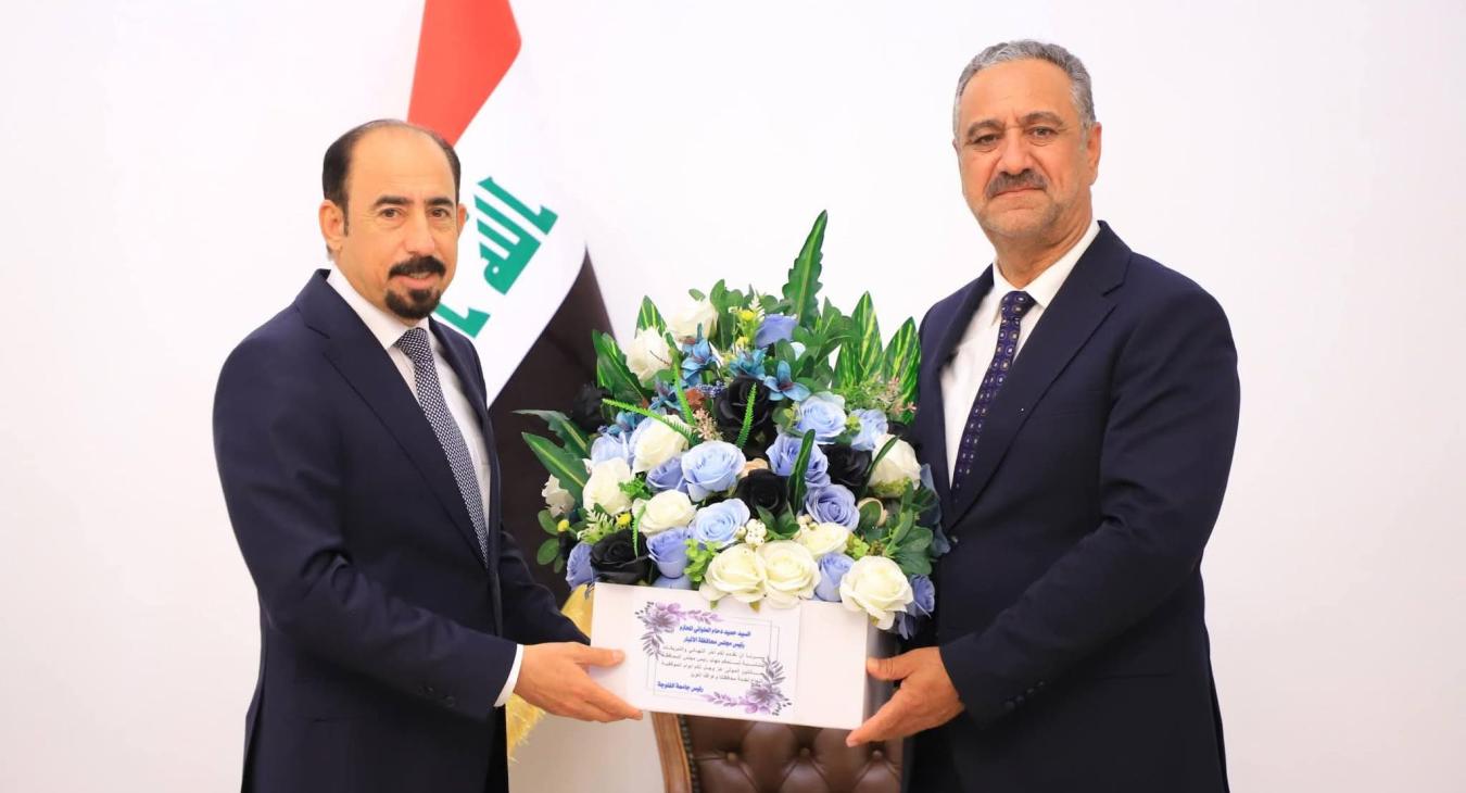 University President Visits Anbar Chairman